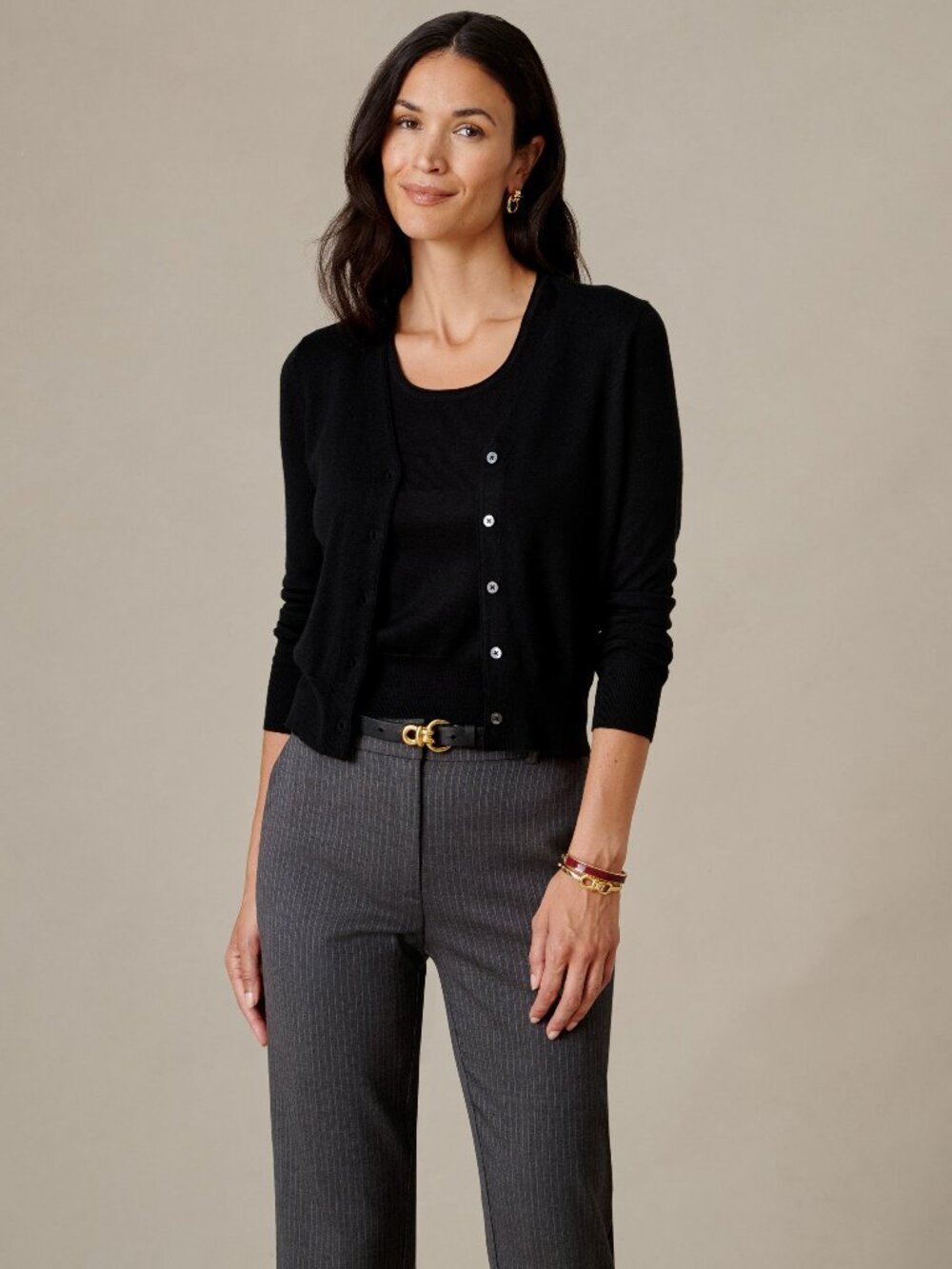 J McLaughlin Gracie Silk Blend Cardigan - Black NEW
